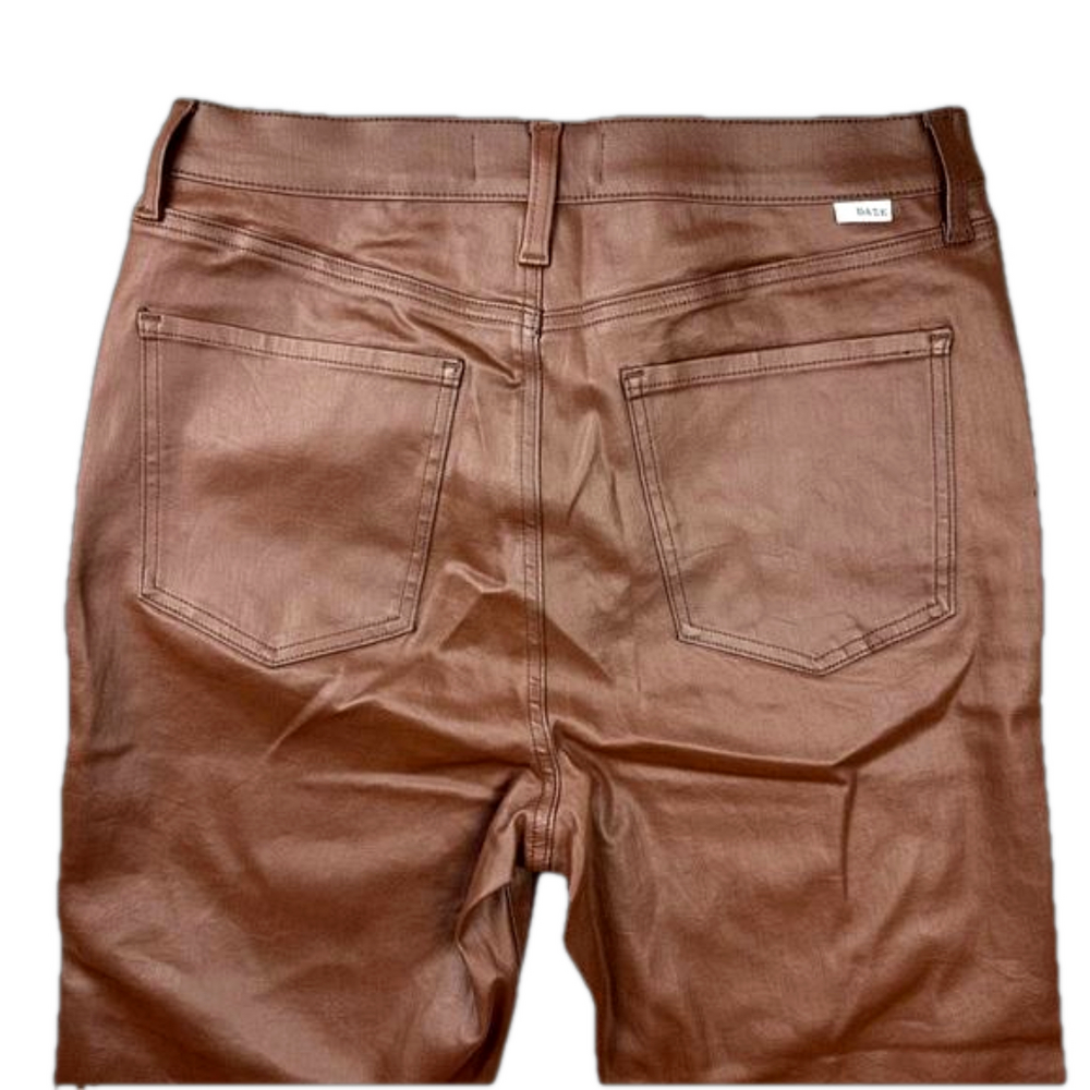 DAZE Sundaze coated jeans women’s size 31 high waisted, coated espresso NWT - Picture 9 of 16